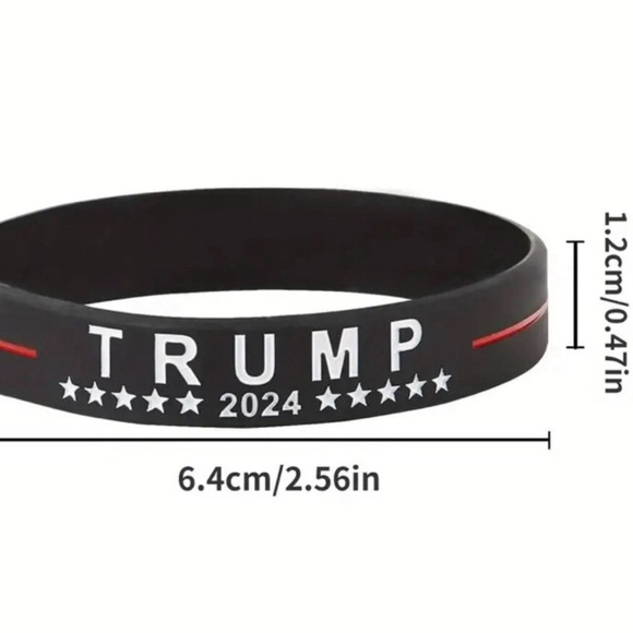 TRUMP 2024 Take America Back Bracelet’s Silicone Set of 2  MAGA 🇺🇸 NWT - Picture 2 of 2
